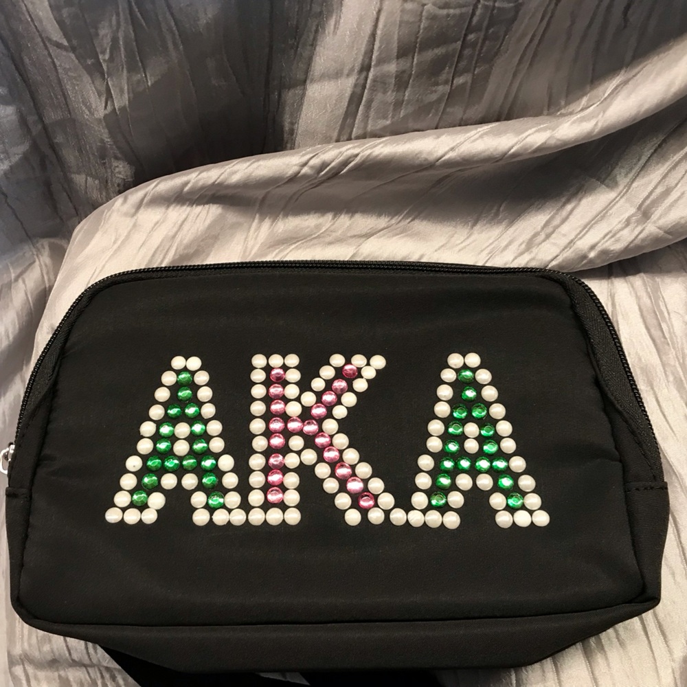 Black Embellished Women's Fanny pack - Pink and Green - Picture 6 of 6